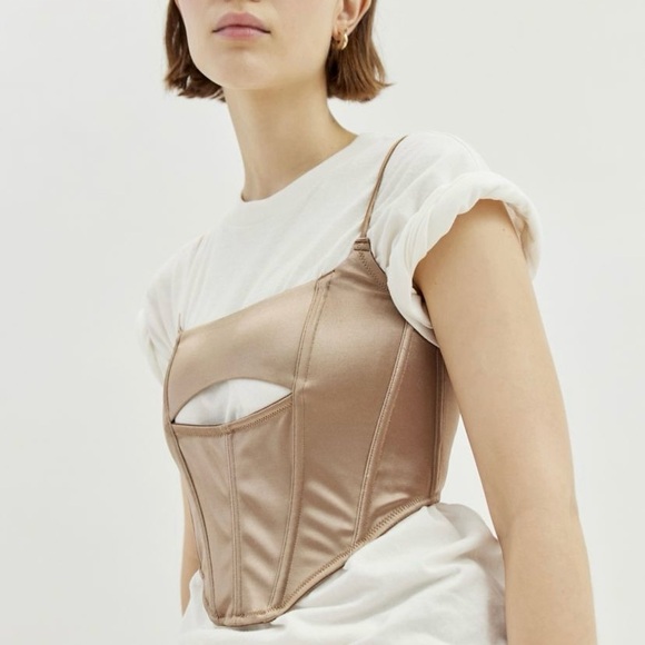 NWT Urban Outfitters Out from Under Gold Cutout Corset Top | Small - Picture 5 of 10